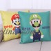 18" Super Mario Bro Cushion Cover Throw Pillow Case Cotton Linen Sofa Home Decor   163152756855
